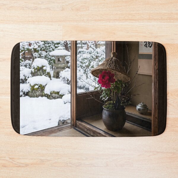 Item preview, Winter Peony Snowy Garden Photography designed and sold by conohitoAI-ArtGallery.