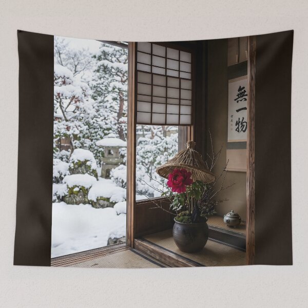 Item preview, Winter Peony Snowy Garden Photography designed and sold by conohitoAI-ArtGallery.