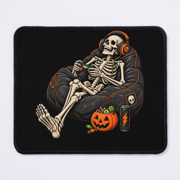 Item preview, Funny Halloween Skeleton Gamer Video Gaming Mens Boys Kids designed and sold by will freed18.