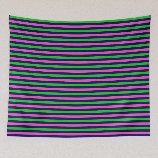 Item preview, Pink and Green Stripes Design Blue  designed and sold by PatternTitan.