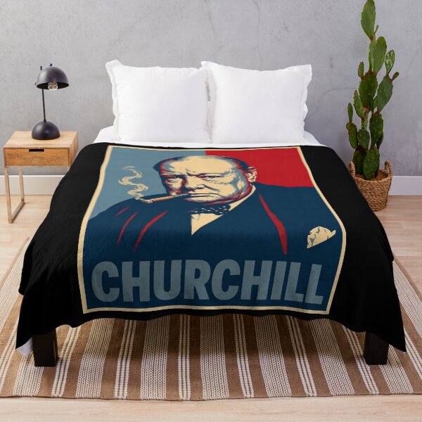 Item preview, Winston Churchill Poster, Vintage Propaganda Wall Art, Retro Pop Art Print, British History Decor designed and sold by ValentinaHramov.
