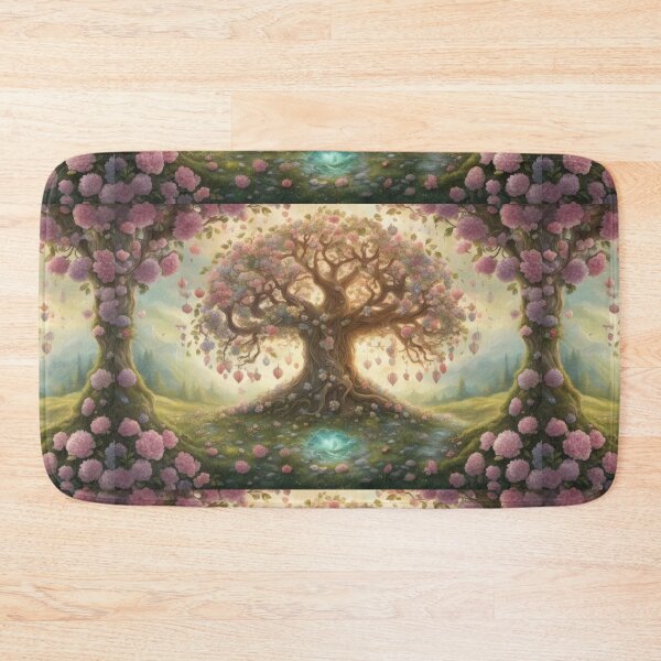 Item preview, Enchanted Tree Blossom Fantasy Landscape Art designed and sold by pinkal.