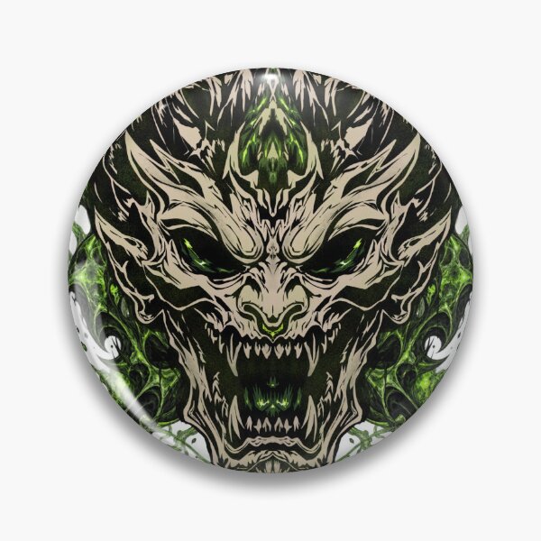 Item preview, Green Oni Demon Mask – Toxic Gothic designed and sold by Mascarad.