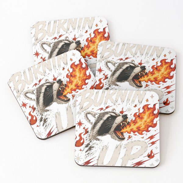 Item preview, Racoon Burnins Up Vintage Racccon Gift Men Women designed and sold by MathiasFuchs.