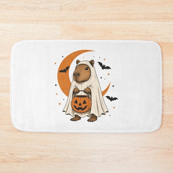 Item preview, Cute Ghost Capybara Halloween – Retro Trick or Treat Art designed and sold by AMICO77.