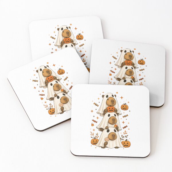 Item preview, Cute Ghost Capybara Halloween – Retro Trick or Treat Art designed and sold by AMICO77.