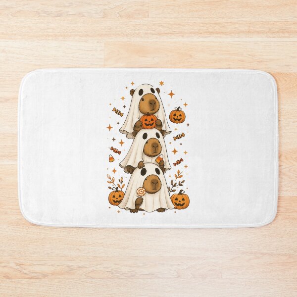 Item preview, Cute Ghost Capybara Halloween – Retro Trick or Treat Art designed and sold by AMICO77.