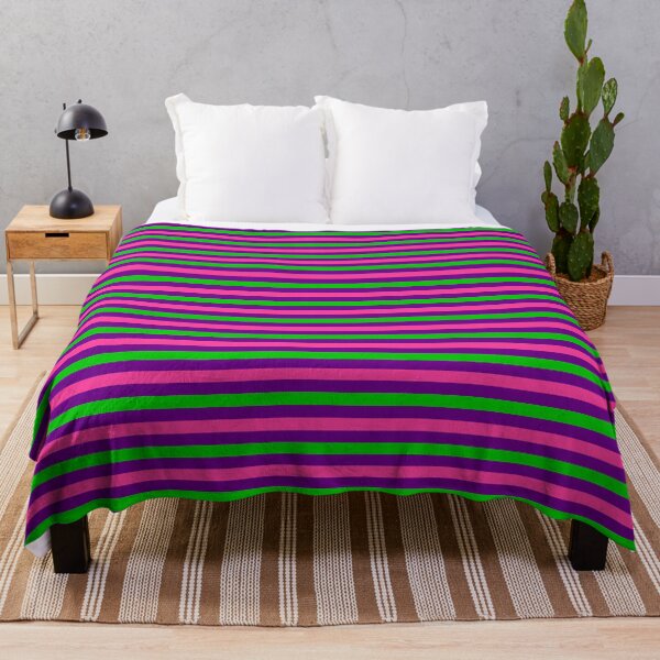 Item preview, Pink and Green Stripes Design Purple designed and sold by PatternTitan.
