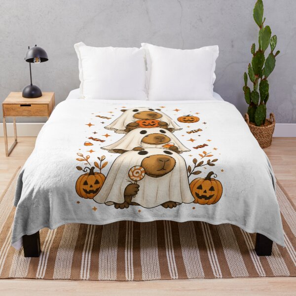Item preview, Cute Ghost Capybara Halloween – Retro Trick or Treat Art designed and sold by AMICO77.