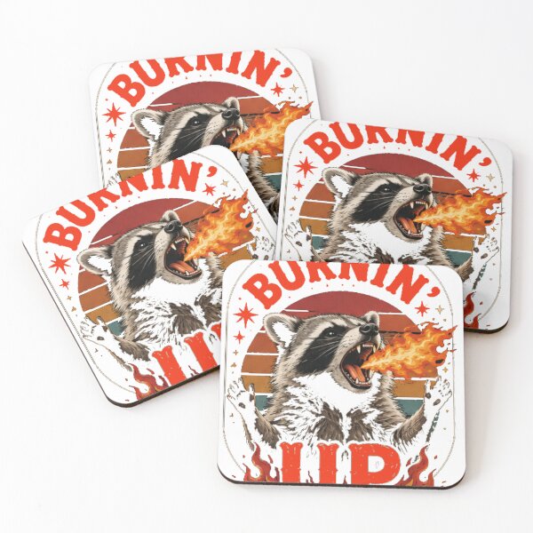 Item preview, Racoons Burnin Up Vintage Racccon Gift For Men Women designed and sold by MathiasFuchs.