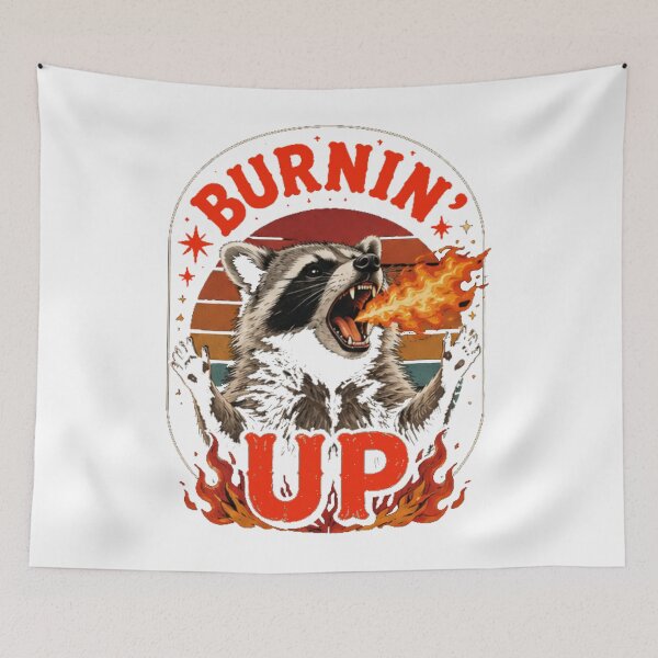 Item preview, Racoons Burnin Up Vintage Racccon Gift For Men Women designed and sold by MathiasFuchs.