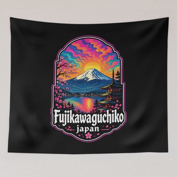 Item preview, Fujikawaguchiko Mount Fuji Trippy Art Japan designed and sold by TomFrontierArt.