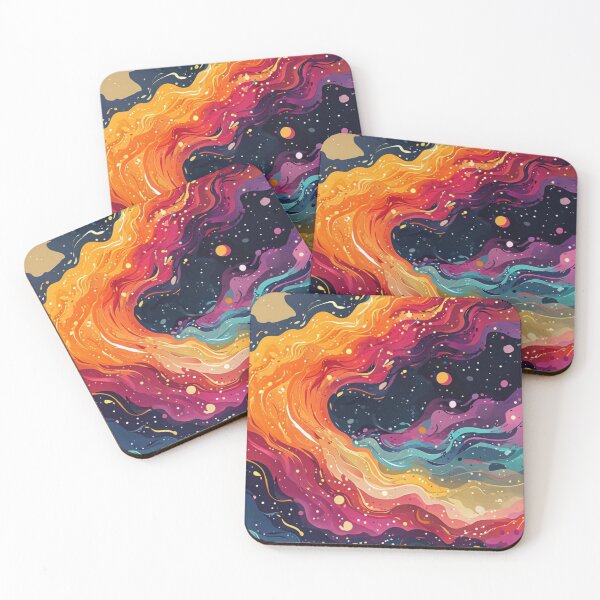 Item preview, Cosmic Fluid Art Galaxy Flames Abstract designed and sold by FestivityFinds.