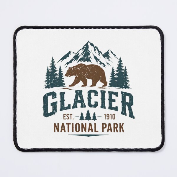 Item preview, Glacier Est. 1910 National Park Montana Hiker Outdoorsman designed and sold by RetroMini2026.