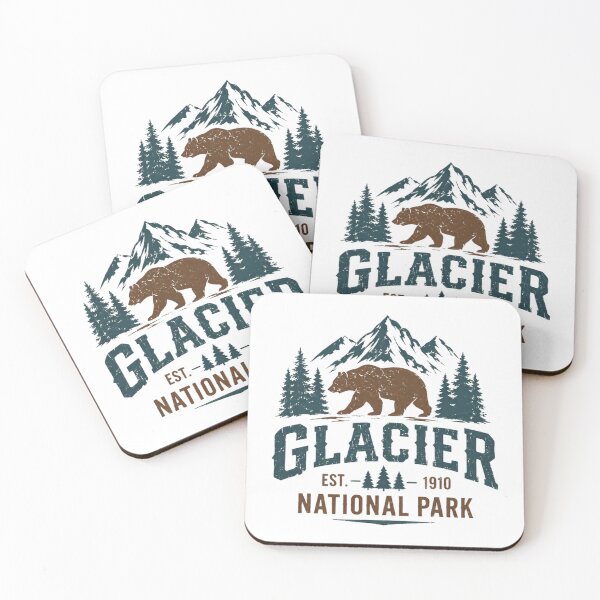 Item preview, Glacier Est. 1910 National Park Montana Hiker Outdoorsman designed and sold by RetroMini2026.