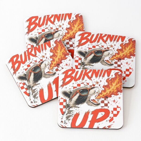 Item preview, Racoons Funny Burnin Up Vintage Racccon Gift Men Women designed and sold by MathiasFuchs.