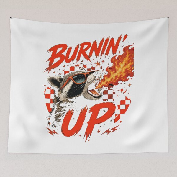 Item preview, Racoons Funny Burnin Up Vintage Racccon Gift Men Women designed and sold by MathiasFuchs.