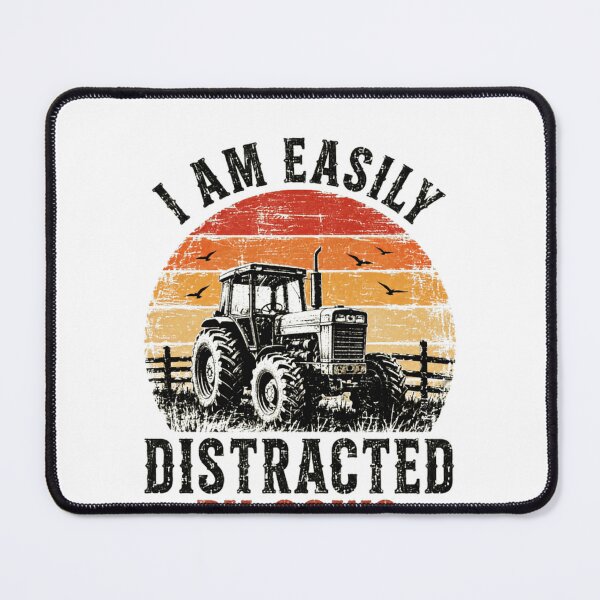 Item preview, I Am Easily Distracted By Cows Farmer Rancher Tractor Country Life designed and sold by RetroMini2026.