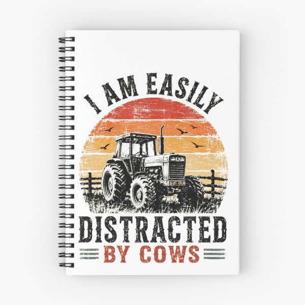 Item preview, I Am Easily Distracted By Cows Farmer Rancher Tractor Country Life designed and sold by RetroMini2026.
