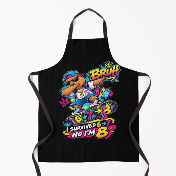 Item preview, Bruh I Survived 6 Plus 7 Now I Am 8 Skater Art designed and sold by DailySparks.
