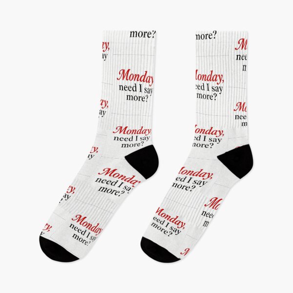 Item preview, Monday, need I say more? Funny Typography quote designed and sold by SarcasmAndSpite.
