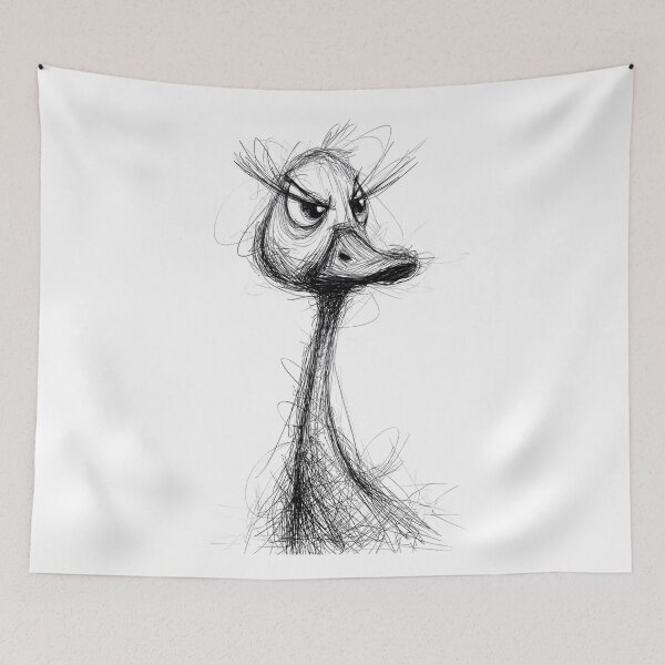 Artikelvorschau, Grumpy Joy Duckie Doodle entworfen und verkauft von BRETT'S ART STUDIO.