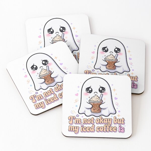 Item preview, Funny Anxious Ghost Iced Coffee designed and sold by MADE BY MAHMOUD.