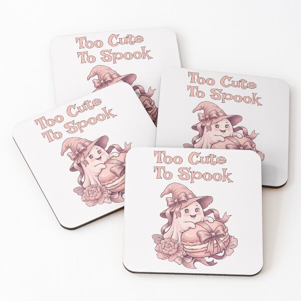 Item preview, Pinkoween Too Cute To Spook Ghost Macaron Coquette designed and sold by MythicCotton.