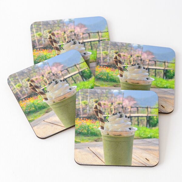 Item preview, Matcha with a View — Green Tea Frappe at a Thai Mountain Café designed and sold by Jomsunshine.