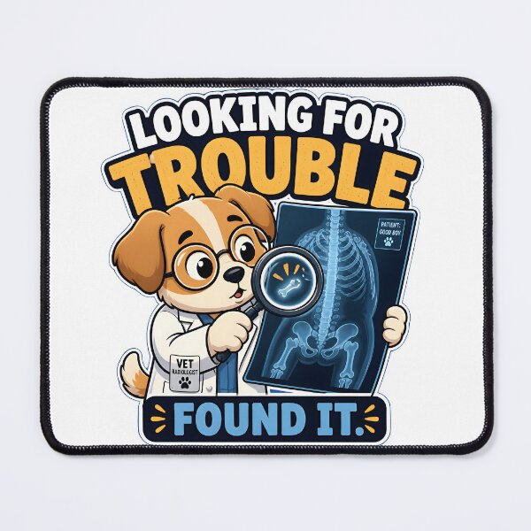 Item preview, Looking for Trouble, Found It – Funny Veterinary Radiology Dog designed and sold by Bettybee00.