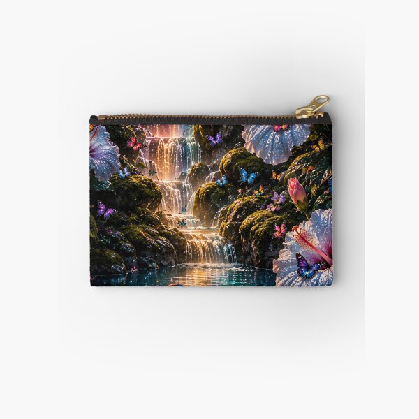 Item preview, Mandarin Ducks Rainbow Waterfall Pond designed and sold by nardreelxz.