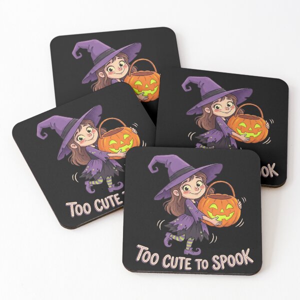 Item preview, Too Cute To Spook Little Witch Girl Halloween Pumpkin designed and sold by Sekla-Studio.
