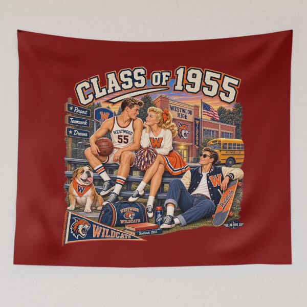 Item preview, Class of 1955 Westwood Wildcats Design designed and sold by Normandy Road Heritage™ - Vintage Garage Art.