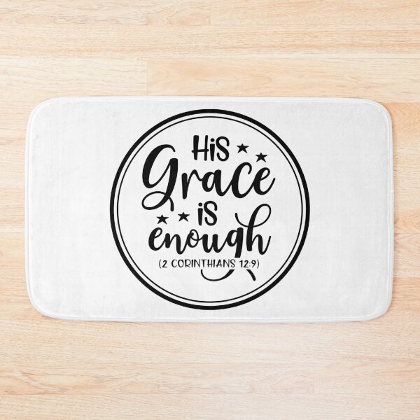 Item preview, His Grace Is Enough Christian Faith Bible Verse t-shirt, sticker, mug and tattoo Design designed and sold by Billium Halder.