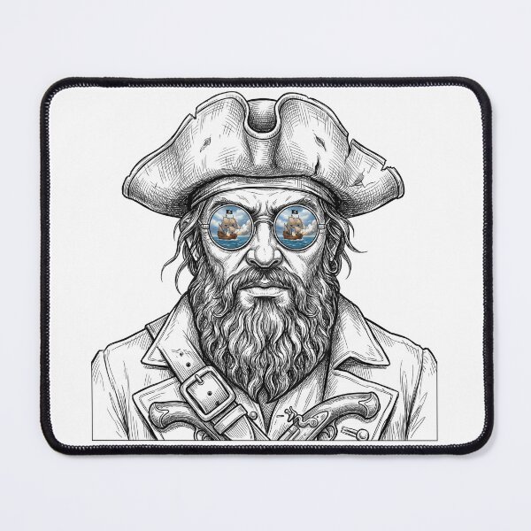 Item preview, Blackbeard Pirate Ship Shades Reflection designed and sold by Bad-Decisions-Designs.