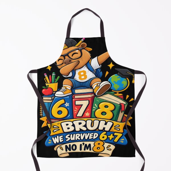 Item preview, Bruh We Survived 6 Plus 7 Now I Am 8 Birthday Art designed and sold by DailySparks.