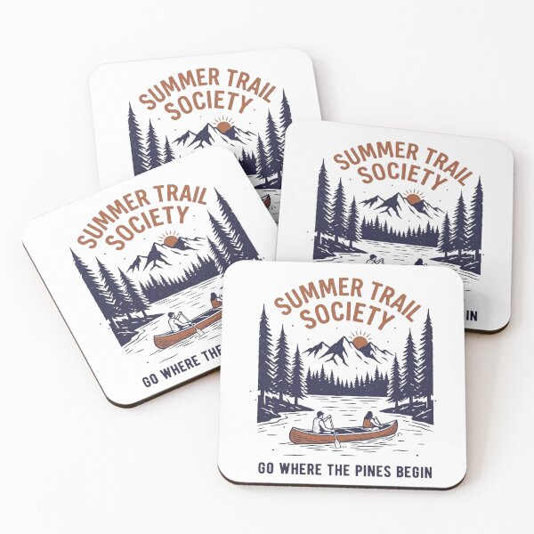 Item preview, Summer Trail Society Canoe Mountain Adventure Design designed and sold by @SHINTOSARTSTORE.