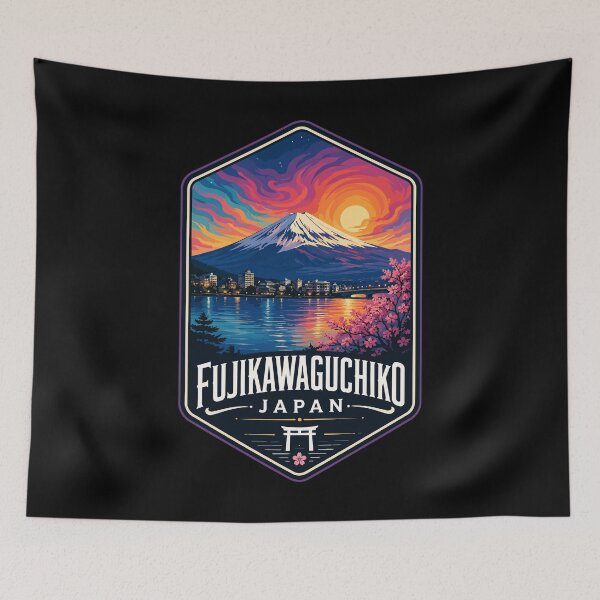 Item preview, Fujikawaguchiko Trippy Art Japan Travel designed and sold by TomFrontierArt.