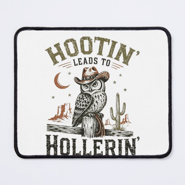 Artikelvorschau, Hootin führt zu Hollerin' Country Western Owl Cowboy Fan entworfen und verkauft von HumansStuck12.