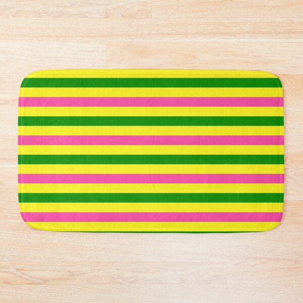 Item preview, Pink and Green Stripes Design Yellow  designed and sold by PatternTitan.
