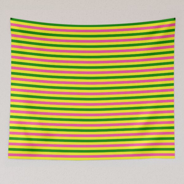 Item preview, Pink and Green Stripes Design Yellow  designed and sold by PatternTitan.