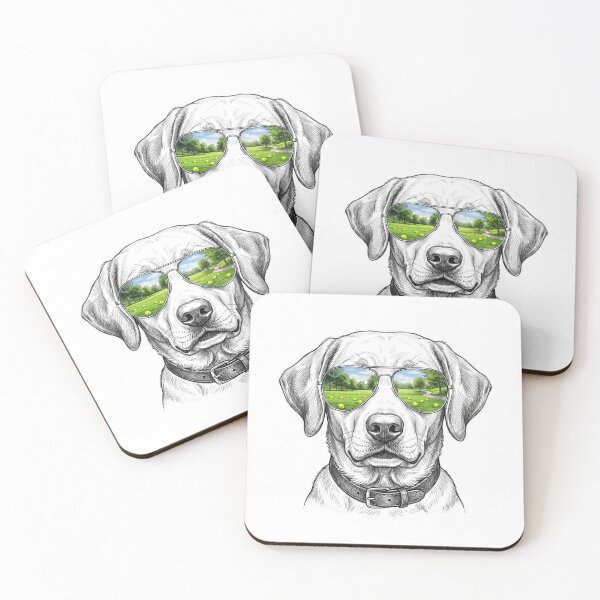 Item preview, Dog Tennis Ball Park Shades Reflection designed and sold by Bad-Decisions-Designs.