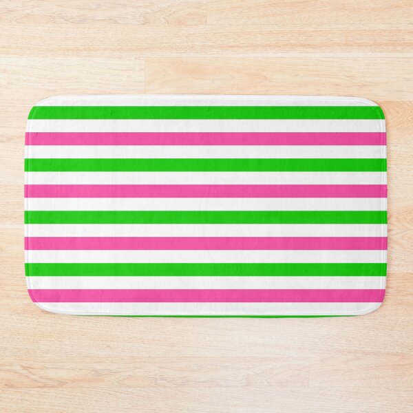 Item preview, Pink and Green Stripes Design White  designed and sold by PatternTitan.