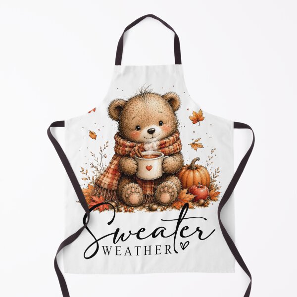 Item preview, Teddy Bear Sweater Weather cozy cuddly cup of coffee pumpkin spice designed and sold by Lori Richardson.