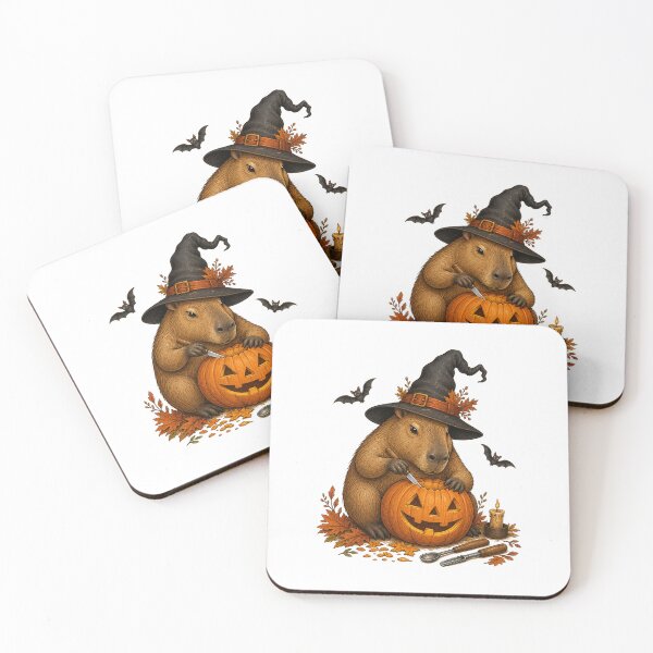 Item preview, Witch Capybara Halloween – Cottage Gothic Magic Animal Art designed and sold by AMICO77.