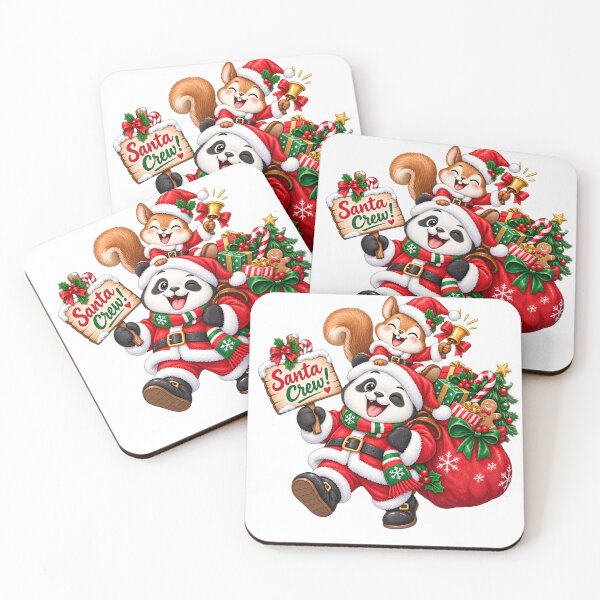 Item preview, Funny Panda & Squirrel Santa Christmas – Cute Animal Santa Crew Holiday Design designed and sold by Sitred123.
