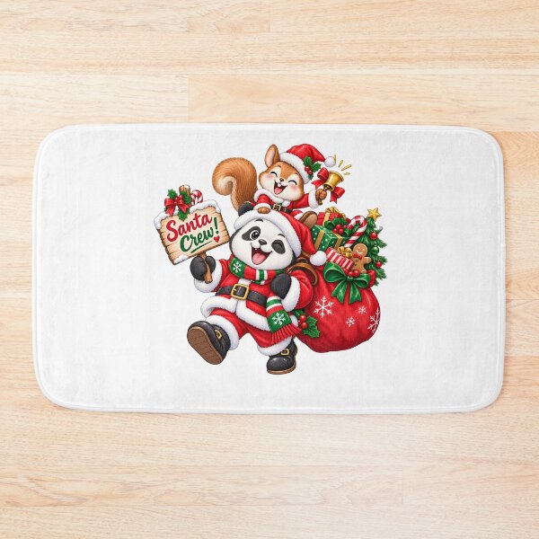 Item preview, Funny Panda & Squirrel Santa Christmas – Cute Animal Santa Crew Holiday Design designed and sold by Sitred123.