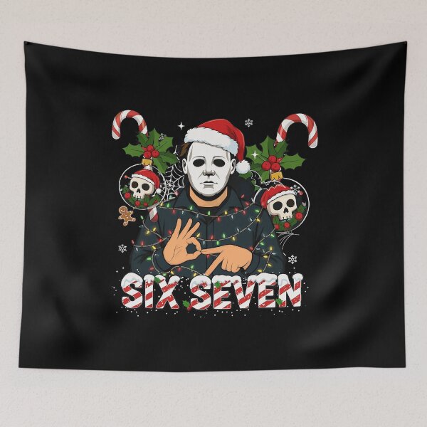 Item preview, Horror Icon Festive "Six Seven" Tee designed and sold by MrDonald75366.