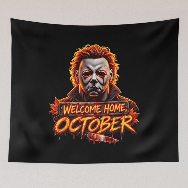 Item preview, Spooky October Welcome Horror Halloween designed and sold by MichaelWo93682.