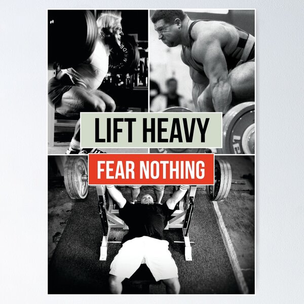Vista previa del artículo con la obra «LIFT HEAVY - Bodybuilding Cita de entrenamiento inspirador», diseñado y vendido por superfitstuff.